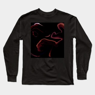 Spilled Wine - Digital Liquid Paint Swirls Long Sleeve T-Shirt